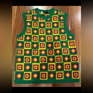 Wesc Unisex Patchwork Crochet Sweater Vest